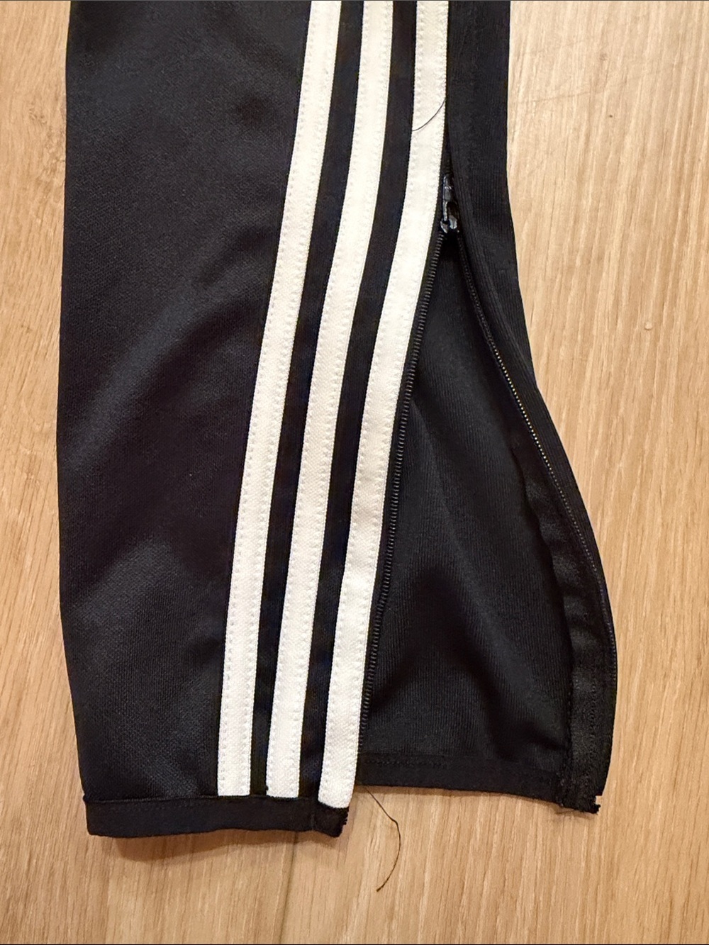 ClimaCool Adidas Black Track Pants with White Stripes - Picture 4 of 4